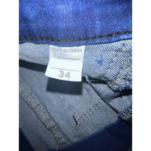 Frisduo Denim Blue Jeans Distressed Women’s Size 34 - Picture 8 of 12